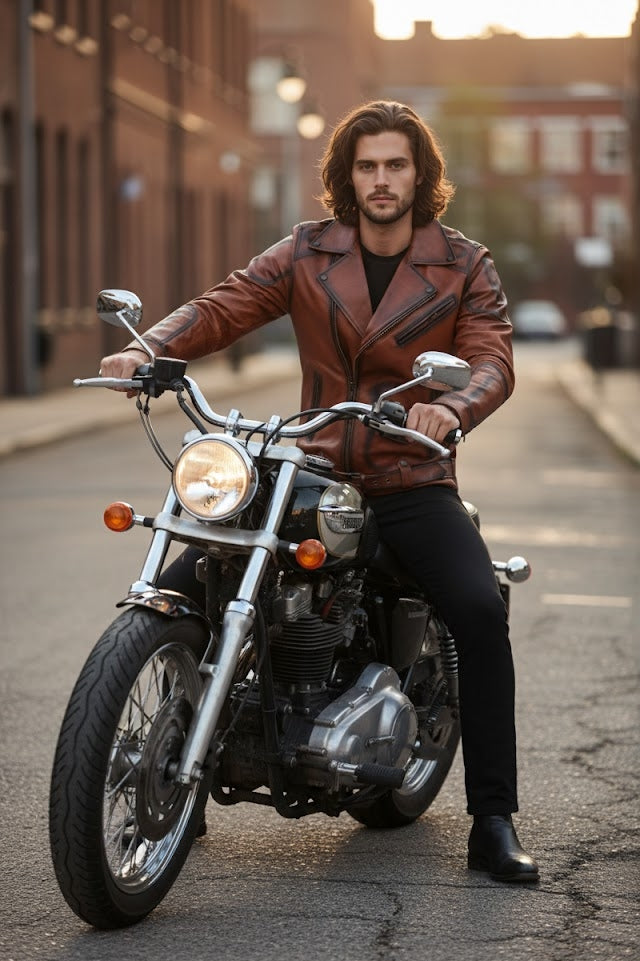 Broky Biker Leather Jacket