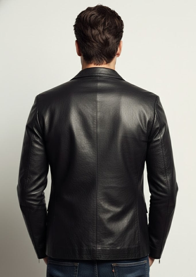 Black Leather Blazer